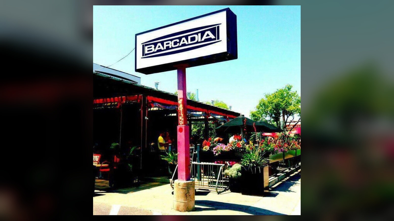 Barcadia Dallas Iconic Marquee Sign and Covered Outdoor Patio on Henderson Ave